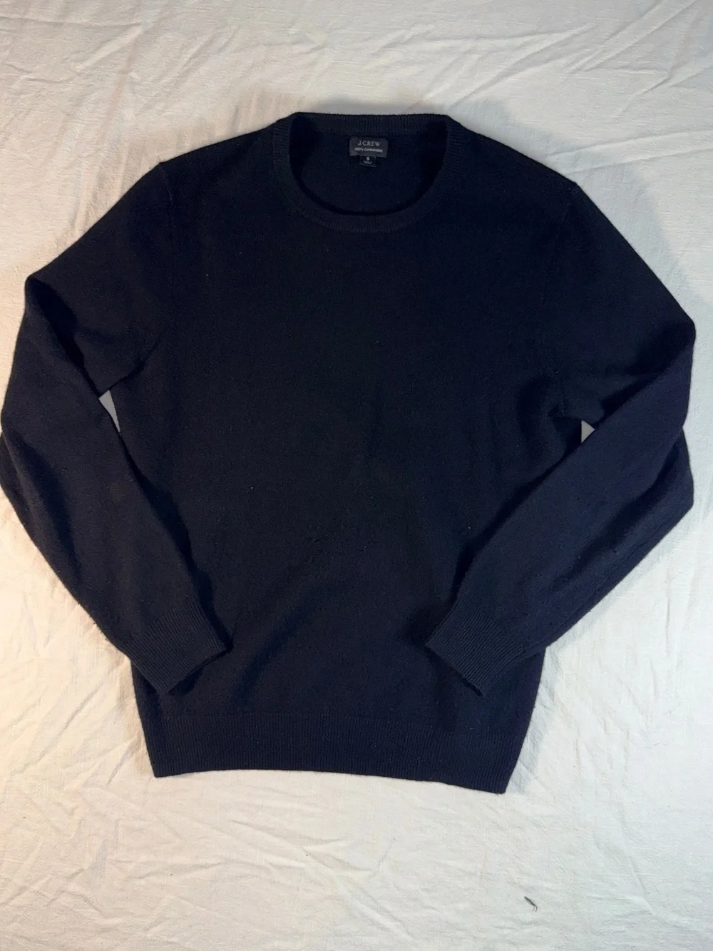 J.Crew Black Crewneck 100% Cashmere Sweater -Small